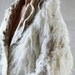 White and golden felt coat fur free kimono by vilte OOAK