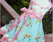 Spring Bouquet Custom Spring Summer Easter Twirl Dress size 12 months to 12 years HC