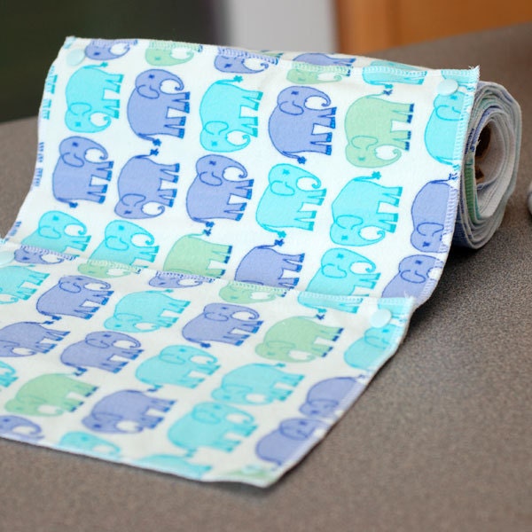 Custom Order - Reusable, Eco Friendly Snapping Paper Towel Set - YOU CHOOSE PRINT - Flannel and Birdseye