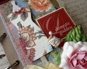 CLEARANCE Shabby Chic Paper Bag Scrapbook Album Journal Vintage Inspired OOAK
