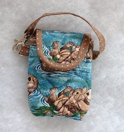Quilted Cell Phone cover - Otters