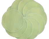 Cloth Nursing Pads - GREEN - Washable / Reusable - Set of 12 Pads