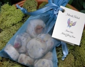 Faerie Cakes - Herbal Offering Stones - Blue Organza Bag of 10 - Great gifts for offering thanks to the faeries and other nature spirits
