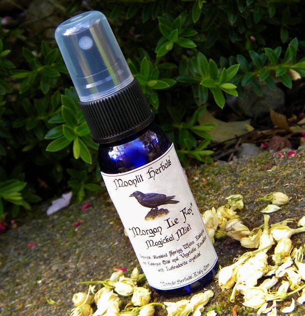 Morgan Le Fay Magickal Mist - Transformation, Spirit Contact, Faerie Magick, Croning Rituals, Avalon Goddess, Raven Animal Guide