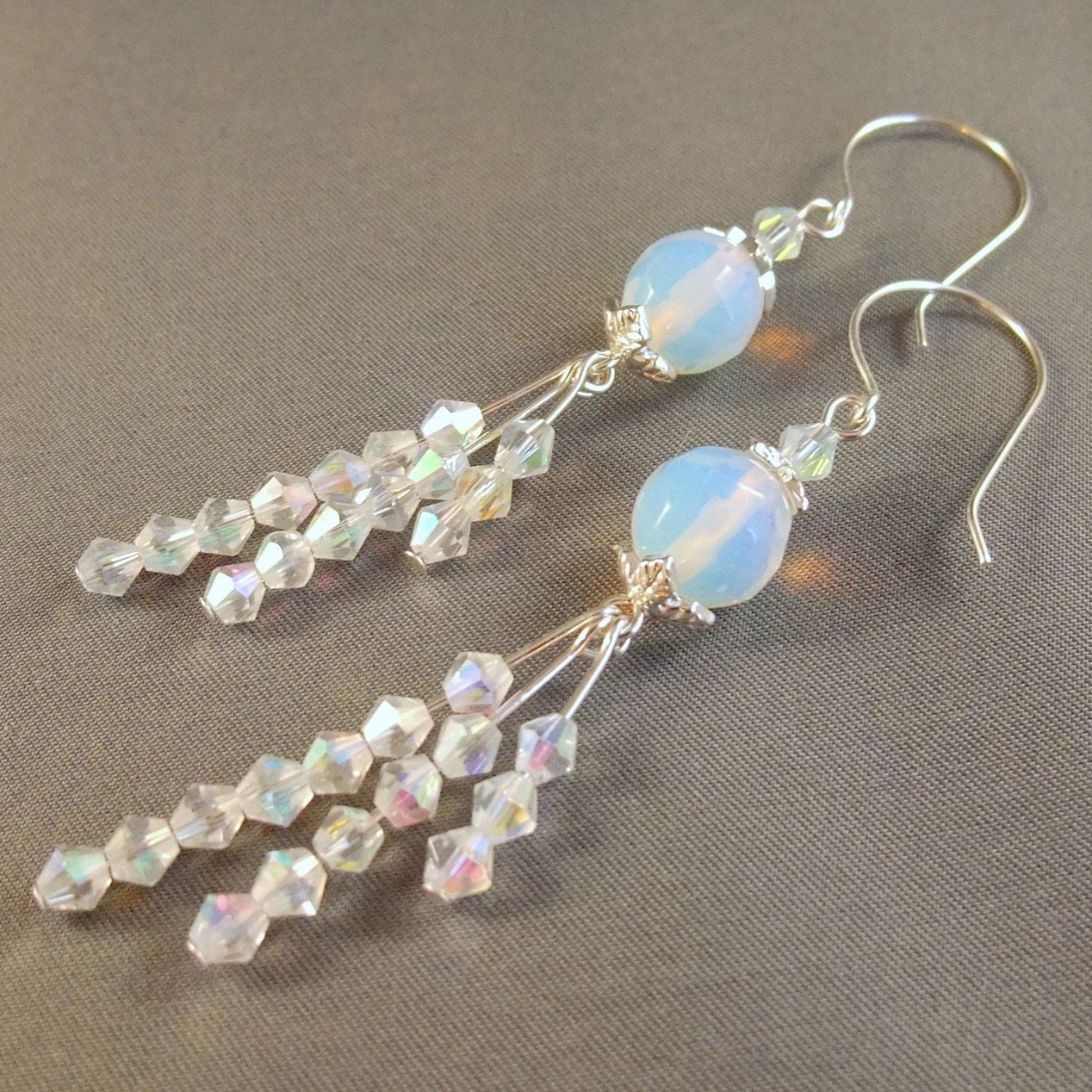 Vintage style winters frost earrings