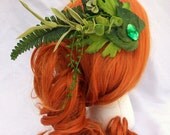 Green Forest Fairy Leaf Fascinator Hair Clip