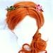 Bridal Hair, Dark Pink Hydrangea Blossom and Fern Circlet, Fairy Floral Crown, Elfin Crown, Woven Vine Circlet, Woodland Flower Crown