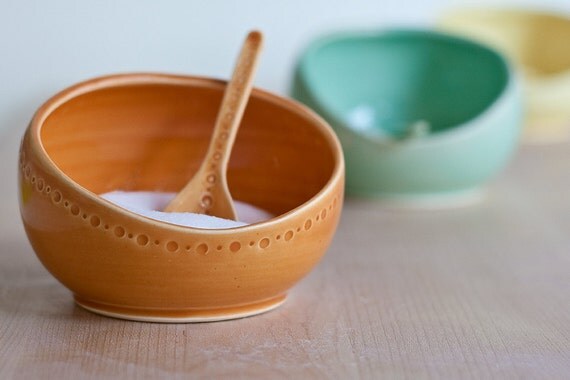 Salt Cellar and Spoon - color options - MADE TO ORDER