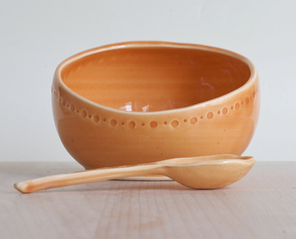 Salt Cellar and Spoon - color options - MADE TO ORDER