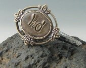 Personalized Sterling Silver and Brass Initial Ring - Custom Order