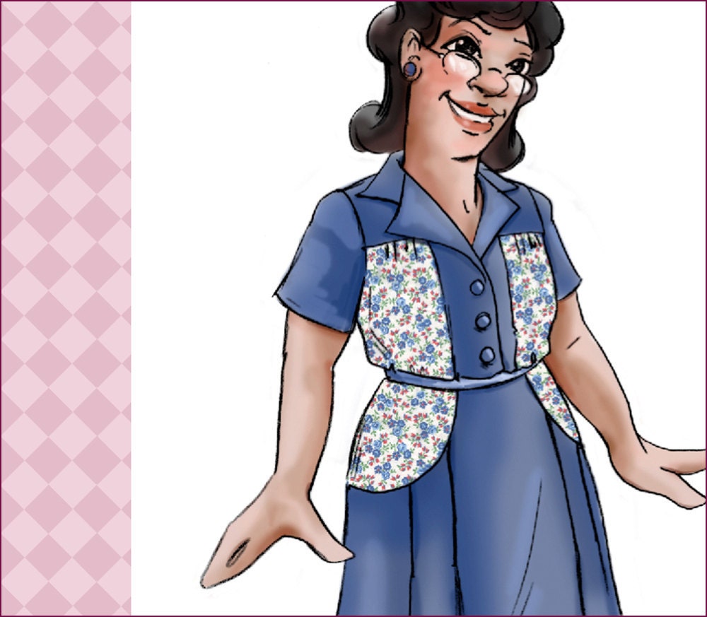 NVL 1940s 48 bust Yoke Skirt Swing Dress PLUS SIZE