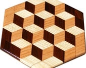 Large Tumbling Block Trivet