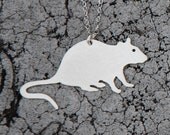RAT urban pest sterling silver necklace