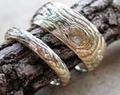 wedding band set GOLD wood grain ring PLYWOOD 14 kt yellow faux bois, made to order