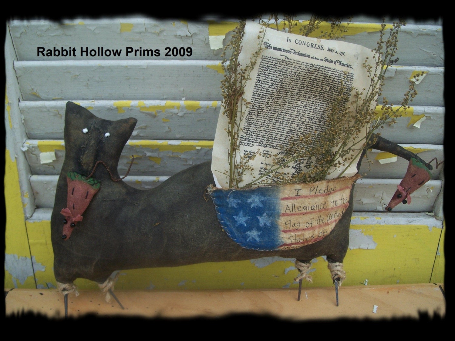 Primitive Independence Cupboard Cat and Wee Watermelon Mice