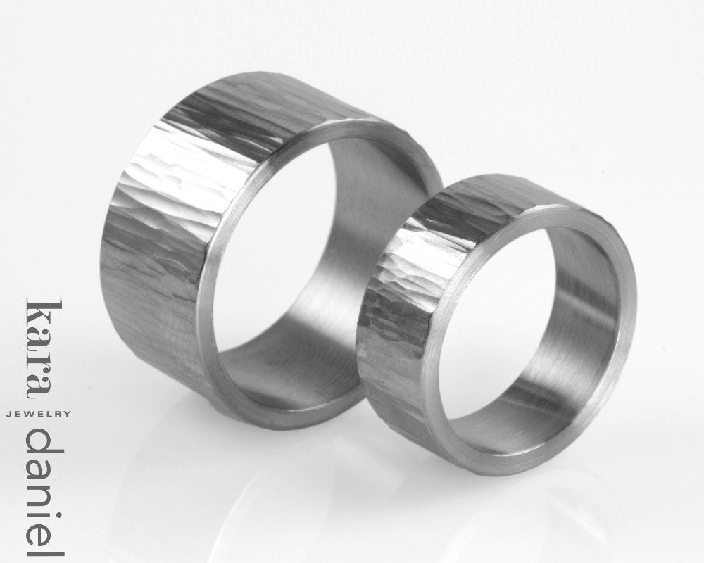 through the trees narrow stainless steel . ring