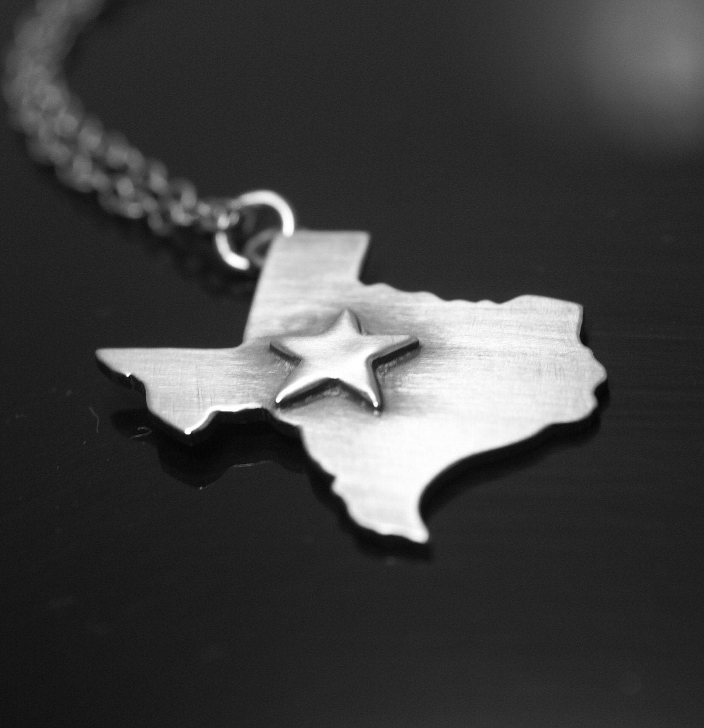 Custom state necklaces handmade from Argentium silver