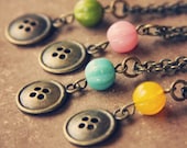 little button necklace