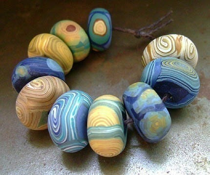 Van Gogh Starry Night Disk Beads - humblebeads