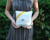 Custom Recycled Sail Ring Pillow - YELLOW Stripe