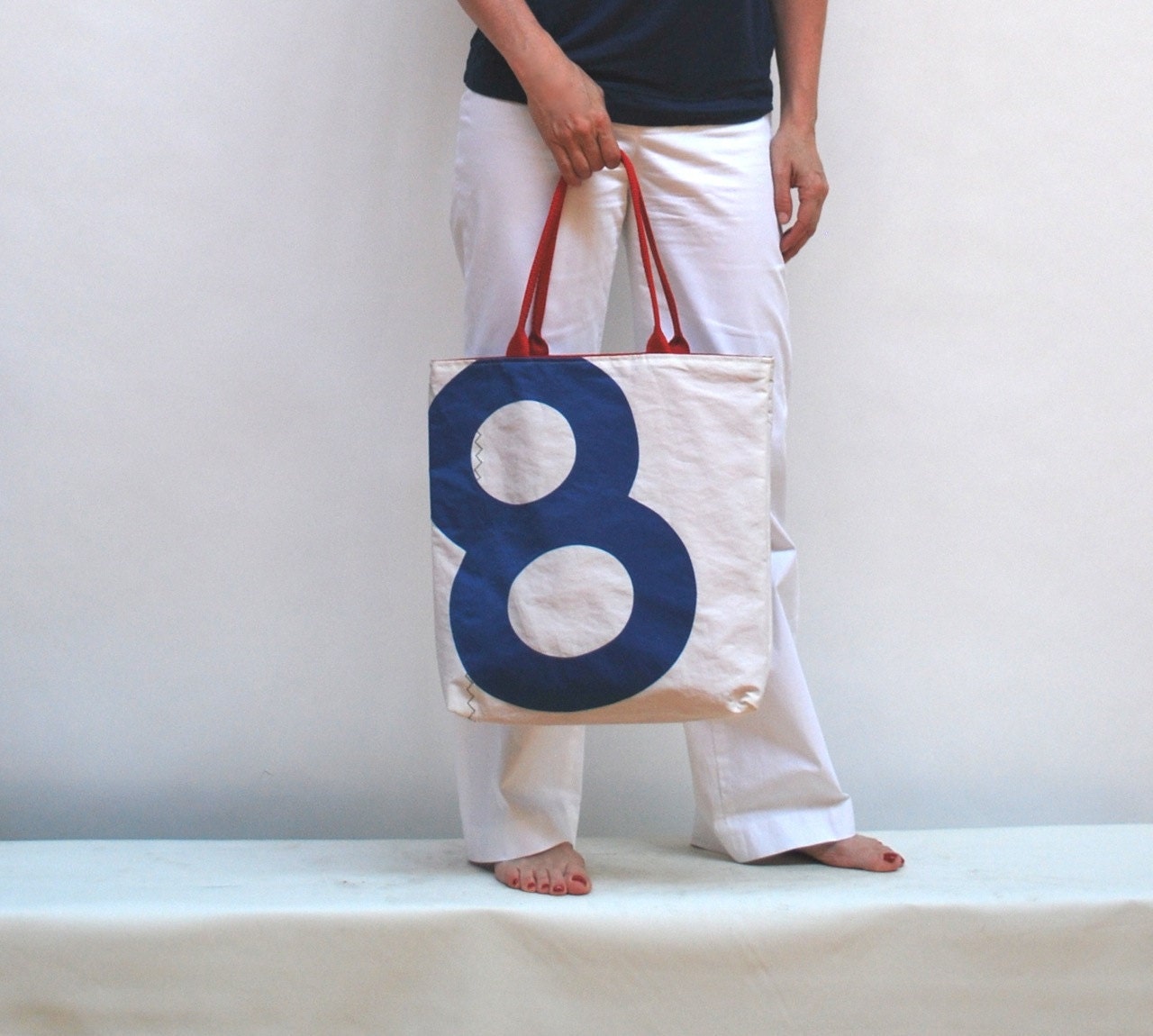 Recycled Sail summer Tote - Blue number 8