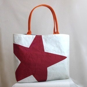 Recycled Sail Purse - Red Star