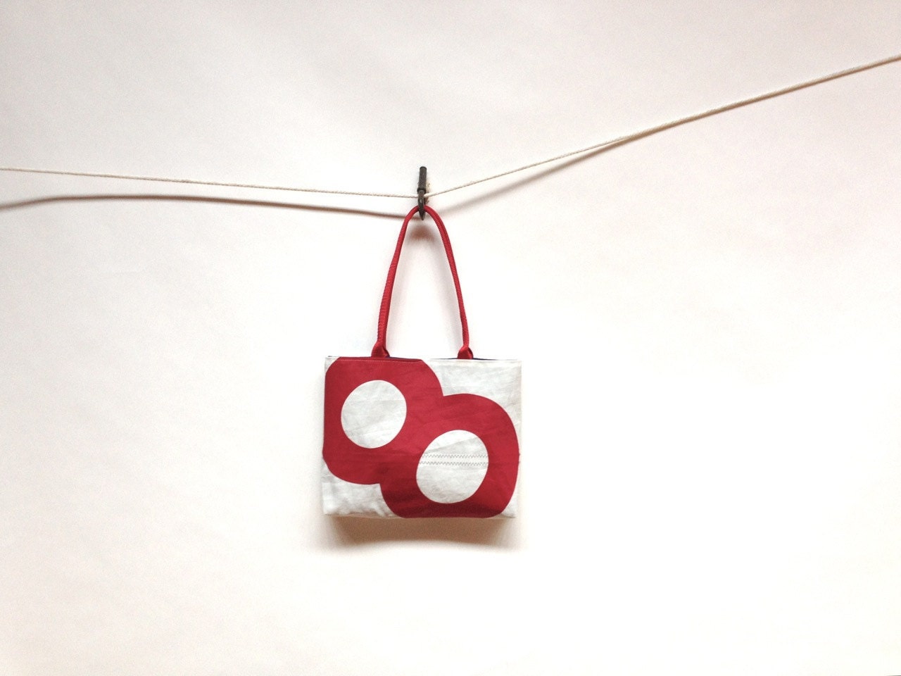 Red Number 8 Upcycled Sail Purse