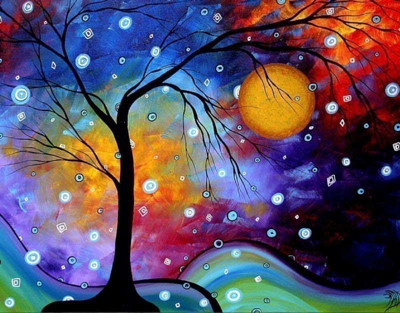 MADART 8x10 PRINT Abstract Fine ART Modern - CIRCLE OF LIFE Series - WINTER SPARKLE