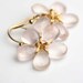 Rose Quartz Flower Earrings Wire Wrapped Earrings Pink Flower