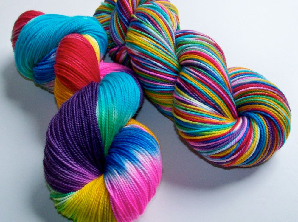 Hand Painted Superwash Merino/Nylon 2-Ply Sock/Fingering -- Let's Blow This Popsicle Stand