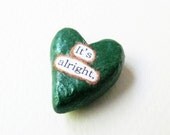 Clay Heart Keepsake- Wee Sentiment with Fabric Bunny Gift Pouch