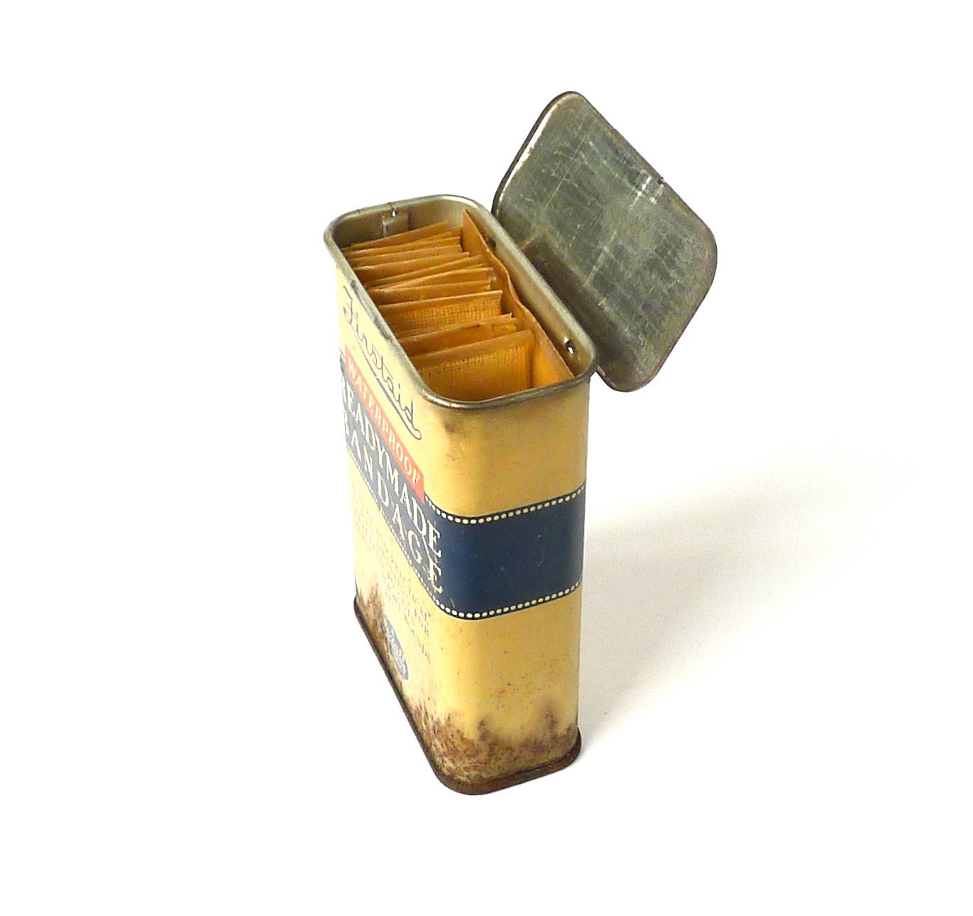 Rexall First Aid Bandage Tin 1940s
