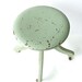 Antique Painted Mint Green Oak Piano Stool