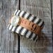 Vintage Measuring tape  and ticking Textile Cuff