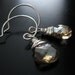 swarovski crystal sterling silver earrings - golden shadow