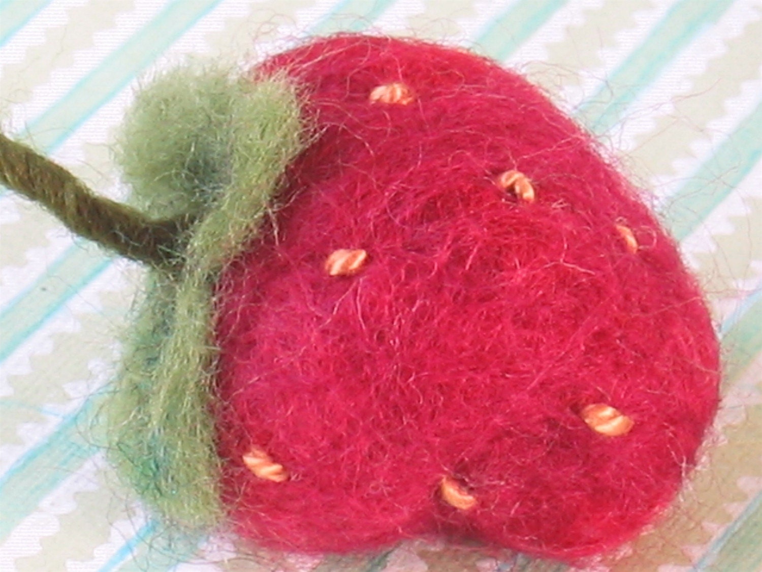 Needle Felted Strawberries - Set of 5