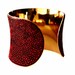 Red Metallic Stingray Gold Lined Cuff Bracelet - by UNEARTHED