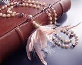 Pearl and Feather Tassel Necklace