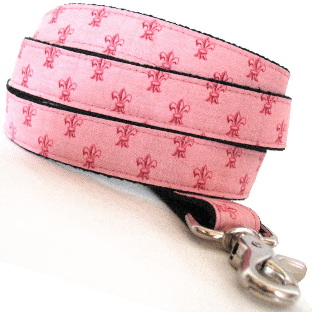 Eco Dog Leash - Renewable Pink French Le Fleur Cotton
