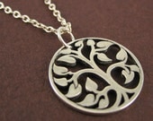Silver Tree of Life Charm Necklace Unique Jewelry Natural Jewelry Necklaces
