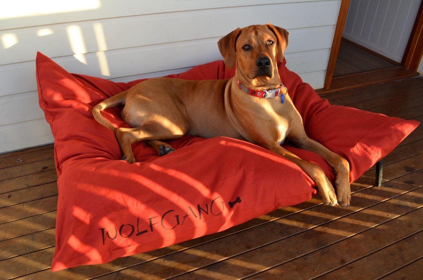 XL 38x50 Dog Bed Duvet Cover : Choose from MANY canvas colors - Use four standard sleeping pillows as stuffing