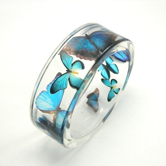 Blue Butterflies Bracelet /  size m