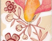 watercolor - bird painting - ink - limited edition - archival - animal art - by cori dantini