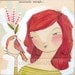 girl with bird art print, 8 x 8 archival and limited edition print by cori dantini