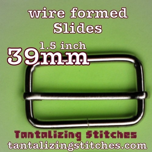 100 Wire-Formed Nickel Plated Slides - 1.5 inch / 39 mm