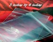 600 - Clear Recloseable Poly Bags - 3 inches X 4 inches (WHOLESALE)