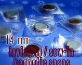 5 Hidden Sew In Magnetic Snaps (14 mm / 0.6 inch) with PVC