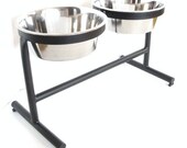 Modern Large Dog Bowl Holder Elevated Dog Feeder Custom Dog Bowl Metal Dog Feeder Macho Dog Dish