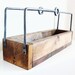 Rustic Wood Wine Caddy Beer Carrier Wood Storage Box Reclaimed Organizer Box Wine Tray Planter Box Woodland Wedding Decor Tabletop Display