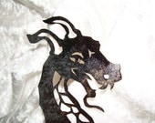 Western Dragon in Black Papercutting Bookmark